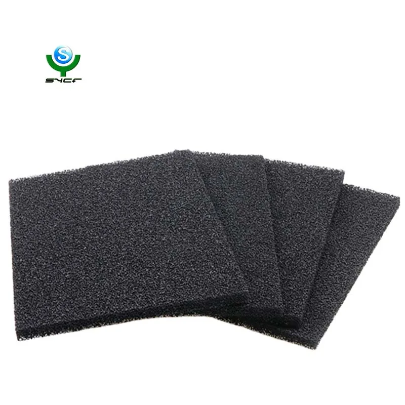 Reticulated Polyurethane Open Cell Mesh 30 ppi activated carbon Sponge Filter Foam Sponge Open Cell for civil air purifier