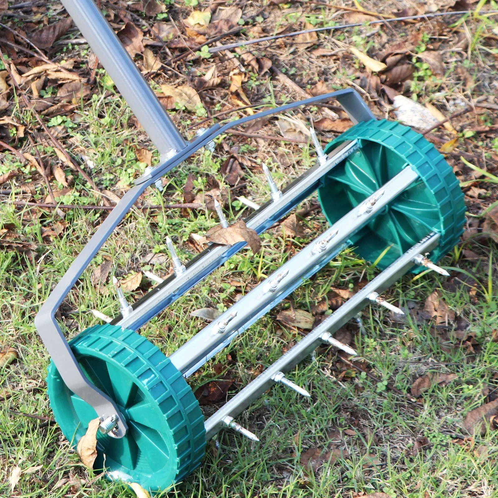 Garden Yard Rotary Push Spike Rolling Detachable Handle Revitalizing Lawn Aerator Cheap Walk Behind Manual Rotating Aerator