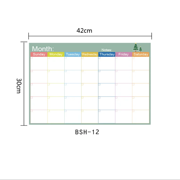 
Paper Fridge Magnets Calendar Photo Frame Magnet Dry Erase OEM Monthly Weekly Planner Refrigerator Custom Magnetic Notepad 
