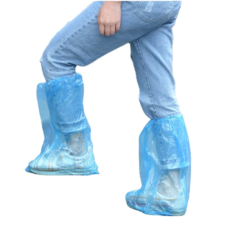 MZL Tall Disposable Foot Cover Thick Plastic Rainproof Foot Cover Slip Resistant Rainy Day Waterproof Foot Cover