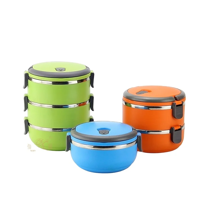 High quality food grade lunch box  stainless steel lunch box with 3 compartment bento lunch box