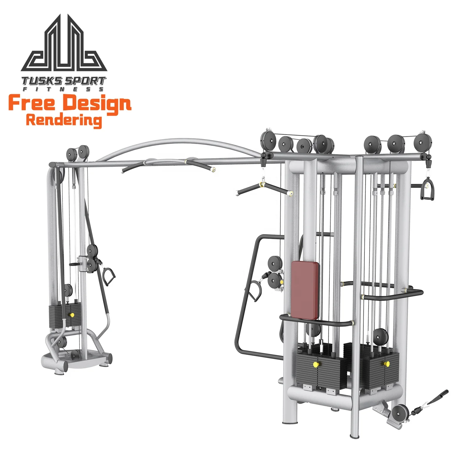 Moq 1 Body Workout Functional Trainer Multi Station Shein  Fitness Gym Equipment Crossover Cable Jungle for Sales