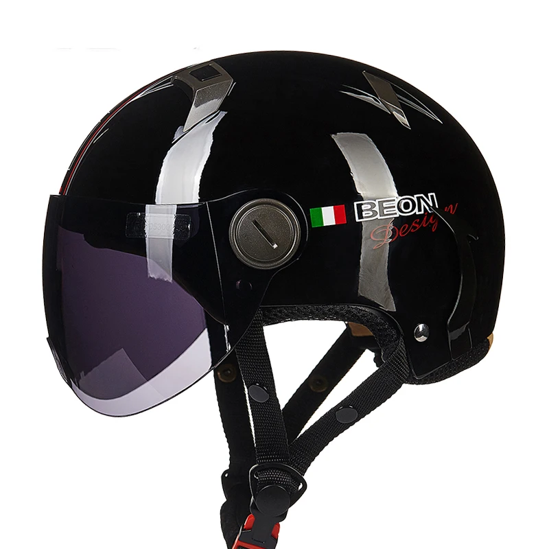 Классический высокого качества винтажный пол-уход за кожей лица Мотоцикл шлем такси для мотоциклетного шлема