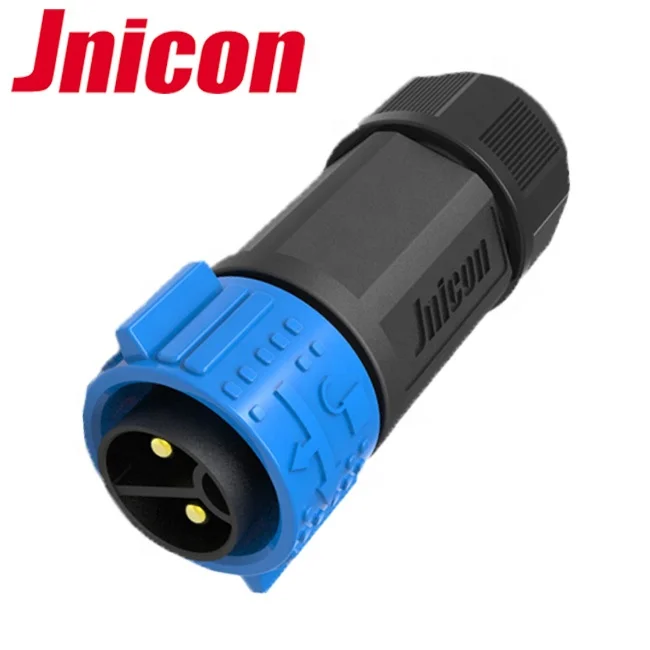 50A male 2pin connector plug M25 power waterproof wall connector