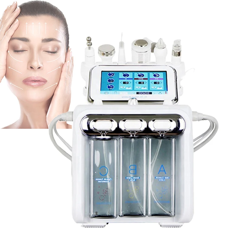 2024 New Arrival 6 IN 1 Oxygen H2o2 Small Bubble RF Deep Clean Micro Dermabrasion Wrinkle Remover Facial Machine