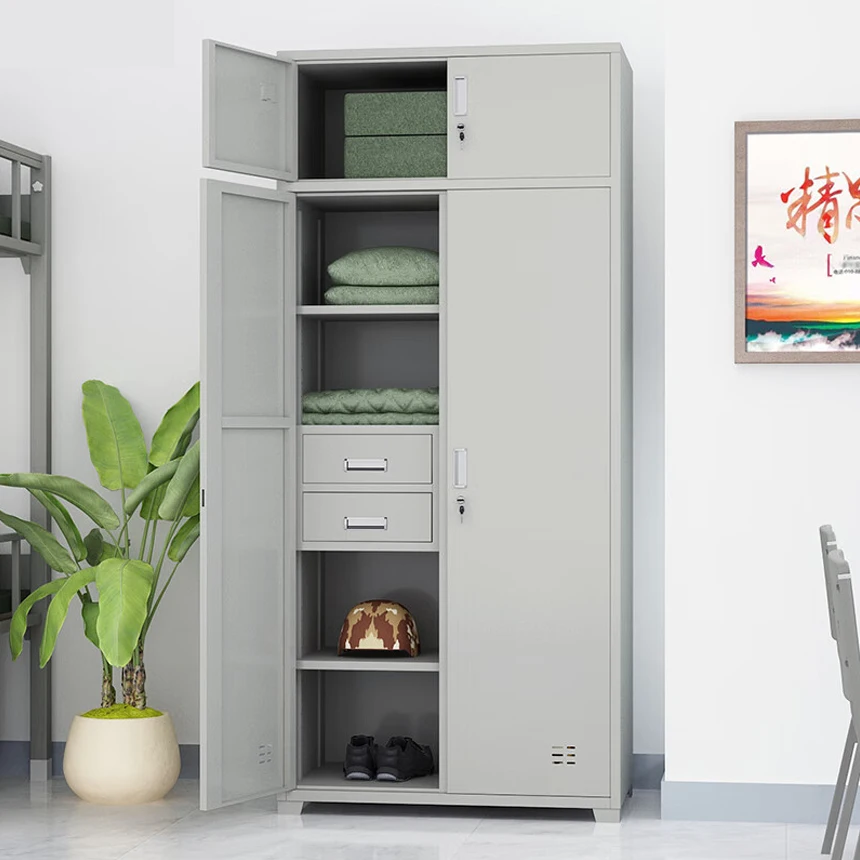 Customized Superior steel storage cabinet Metal 4 door closet Double locker