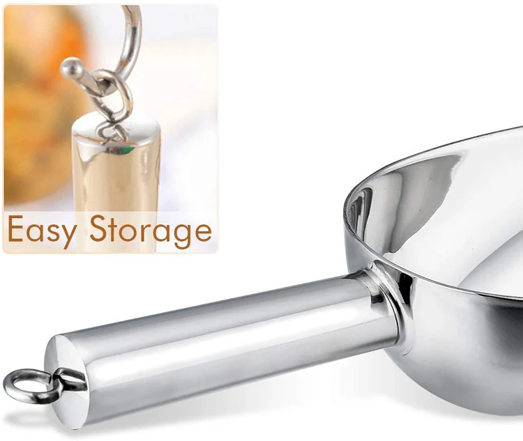 High Quality Mirror Finishing 12 OZ Stainless Steel Ice Cube Scoop