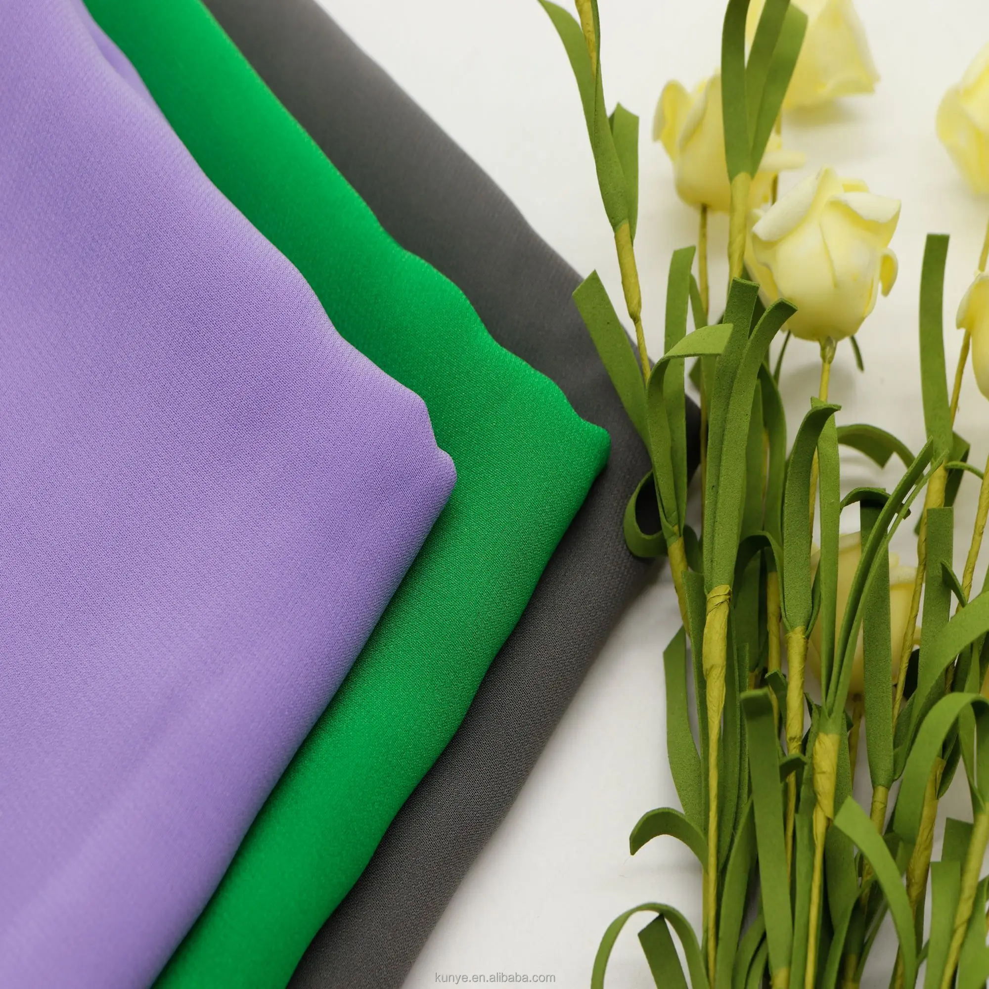 KUNYE sustainable summer dress NAIA fiber chiffon fabric acetate for blouse