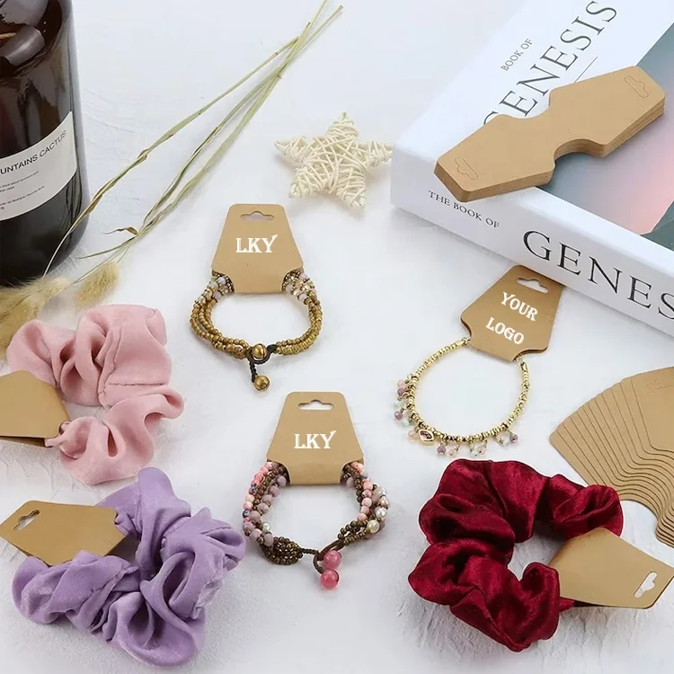 Hot Sale UK Logo printed custom black rectangle earring studs cardboard paper displaying paper cards small item jewelry packing