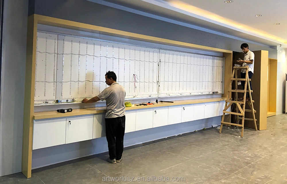 Artworld 3C Digital Mobile Phone Accessories Store Display Stand Electronics Shop Display Table Wall Wood Showcase Designs