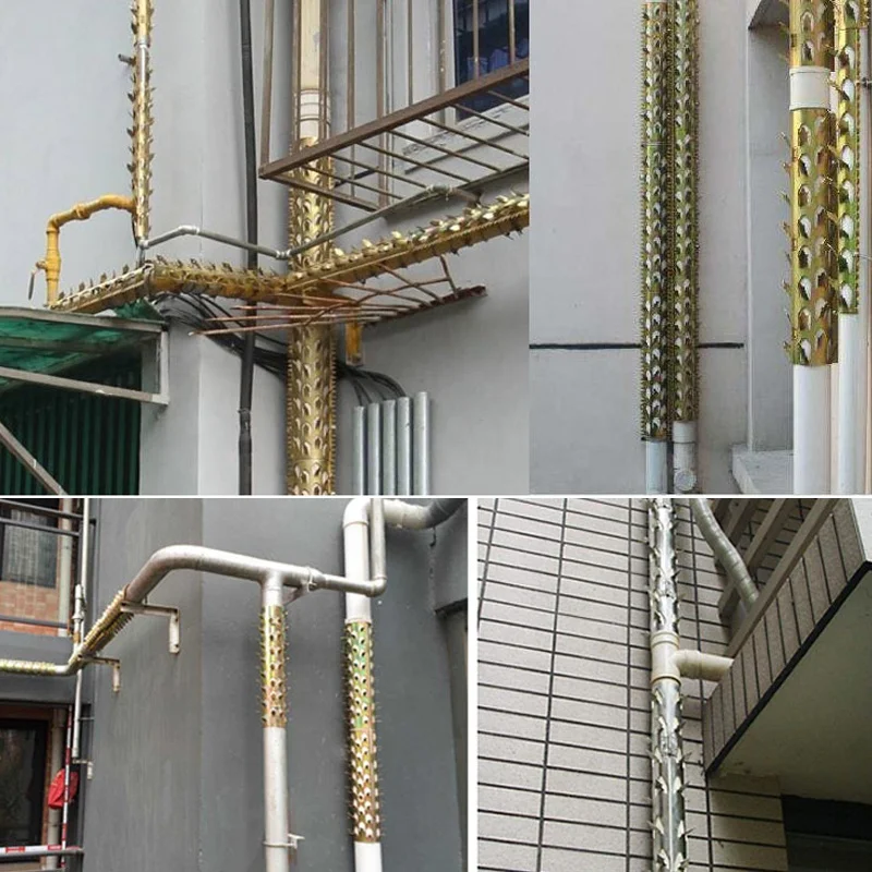 Galvanized anti-theft piercing gas water pipe anti-climbing piercing drain pipe anti-climbing protection piercing Caigang thief