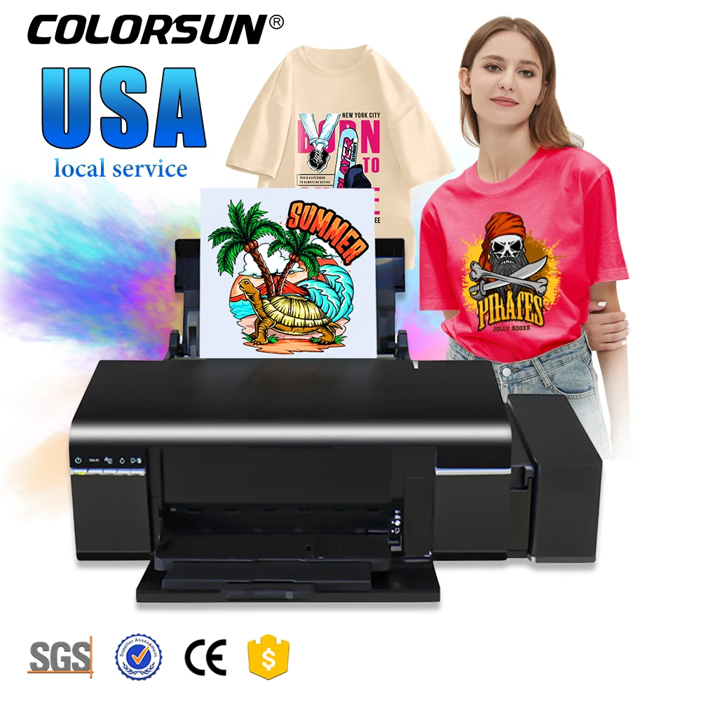 Original New A4 L805 Multi-Color Inkjet DTF Printer with L805 Printhead for Bag Jeans T-shirt Machine