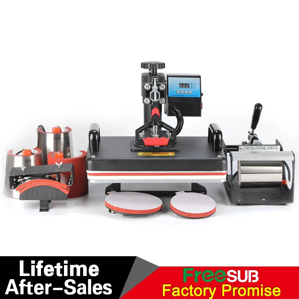 8 in 1 combo heat press machine t-shirt sublimation printing machine t shirt mug heat press machines