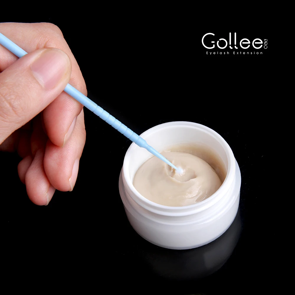 Gollee Pink Black Micobrush Eyelash Extension Disposable Mascara Dispenser Fiber Fabric Eyelash Applicator Micro Brush