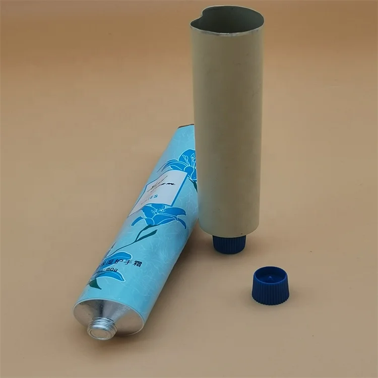 100ml 250 ml Empty labeling collapsible aluminum cosmetic hand Cream Packaging Tube  With Lid