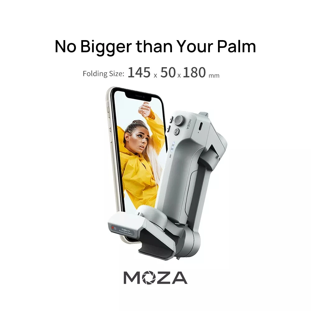 Moza Mini MX anti-shake selfie stick portable vlog 3 axis handheld mobile phone gimbal stabilizer for smart phone