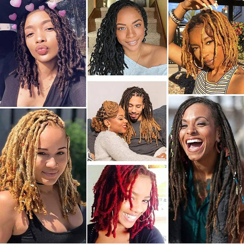 wholesale 100% handmade  afro kinky human hair dreadlock extension loc extension human hair crochet dreadlock braiding hair