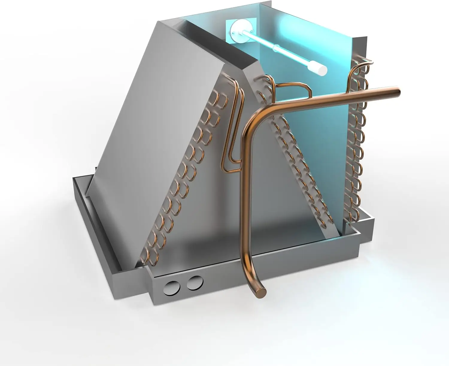 Green UVC AC 24V Bare Wire Germicidal UV-C LightS tube for HVAC Coil system ac Duct(14-inch with magnet)/air handler Air cleaner