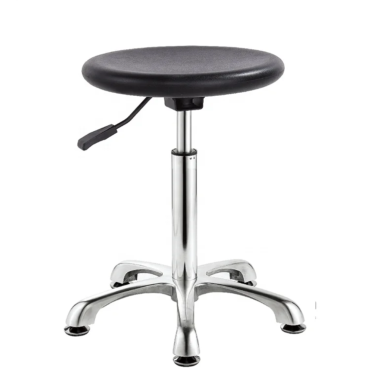 Economic Furniture Pu Moulded ESD Safe Anti Static Workbench Lab Chair High Quality Doctor Rotatable Office Chair Without Wheels