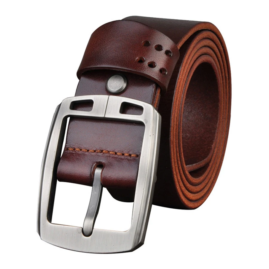 
Amazon Hot Selling Belts Leather Men Guangzhou Wholesale Full Grain Cowhide Leather Belt 