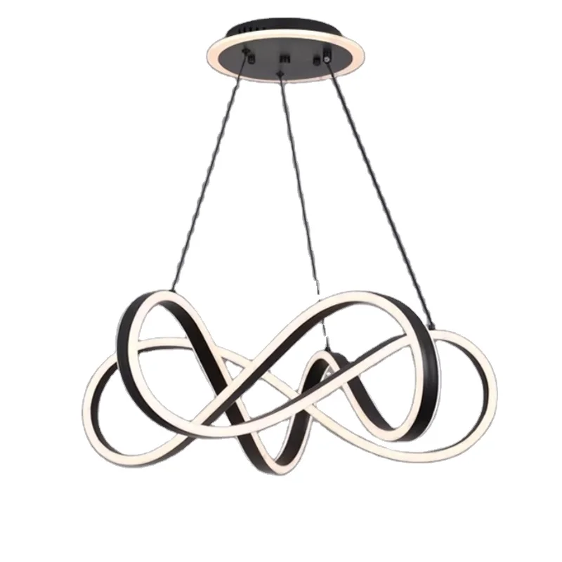 Kitchen Dining Modern Design Linear Pendant Light Restaurant Bars Low Ceilings Hanging Led Chandelier