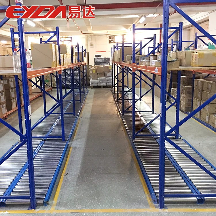 Gravity Racking System Warehouse Shelves Steel Heavy Duty Racking System
