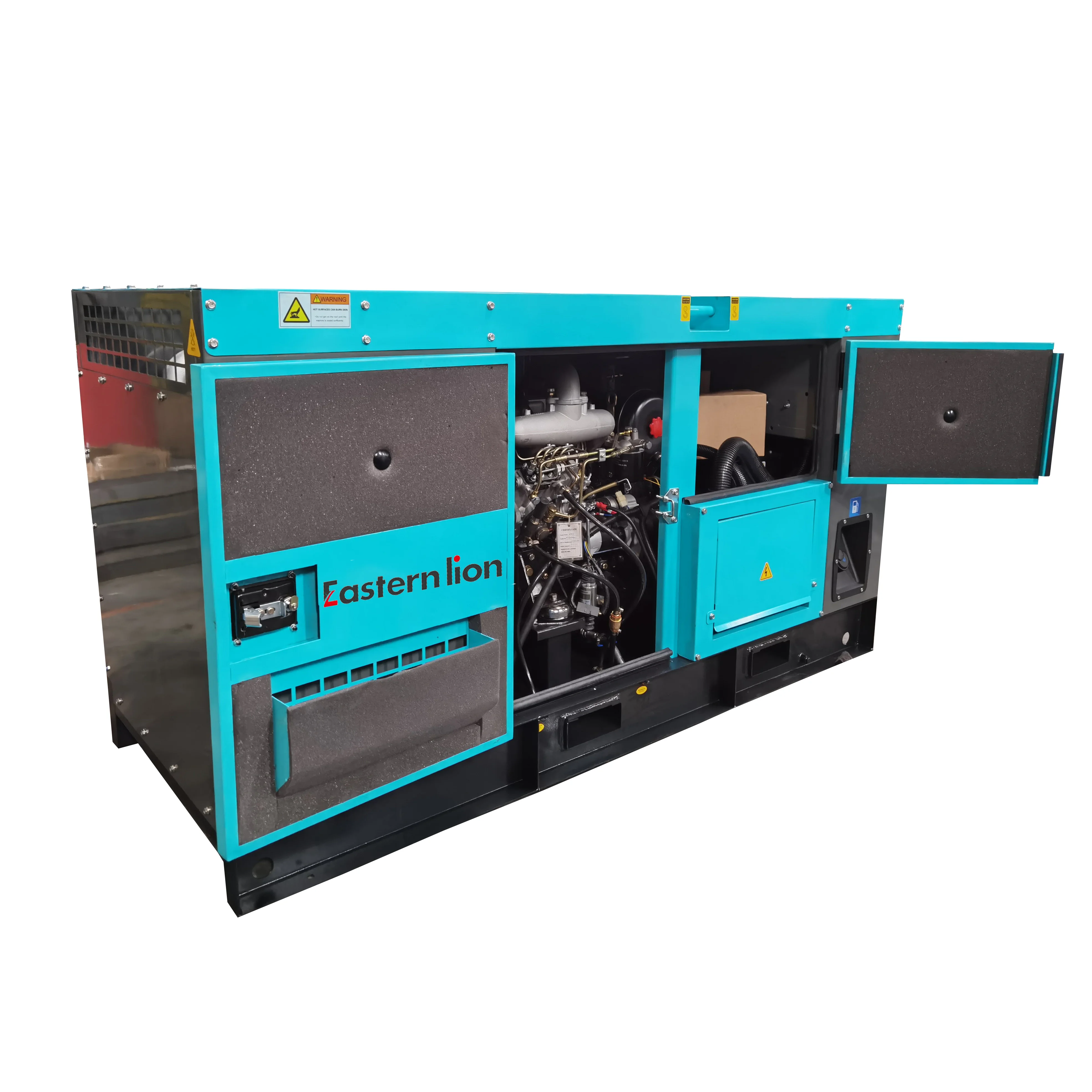 Easternlion 110kw 138kva Designed by denyo 3 phase 400V brushless dynamo water cooled sound proof diesel generator manufacturer
