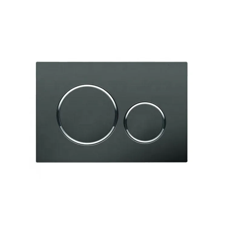 Concealed Cistern Wall mounted Matt Black with Chrome Trims Actuator Flush Plate Push Button F5090-3 Push Panel fit with Sigma20