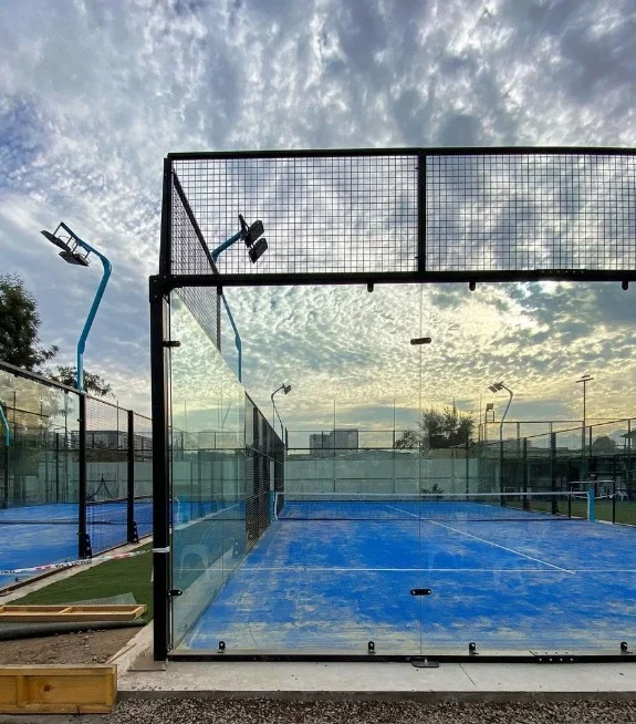 Professional Padel Court With Roof Tennis Grass Padel Panoramic Sport Court With Cover