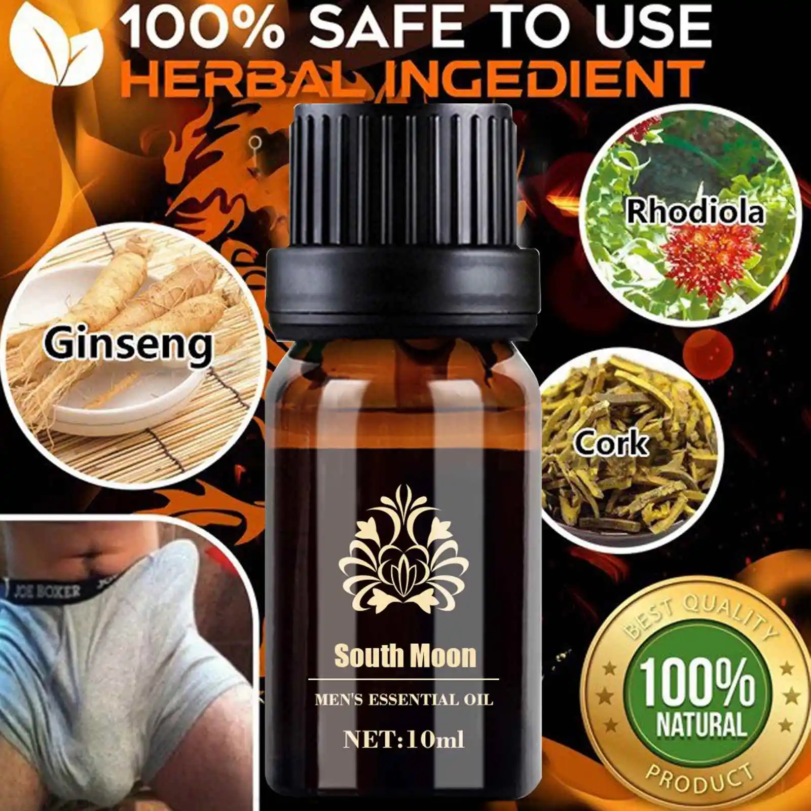 South Moon hot sell south moon harder stronger oil massage oil for men 10ml