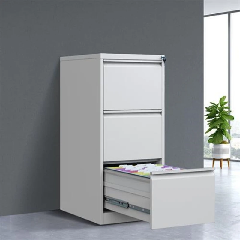 Multifunction 3 Drawers Fire Resistant Office Metal Cabinet With Key Lock Pedestal Filing Storage Cabinet
