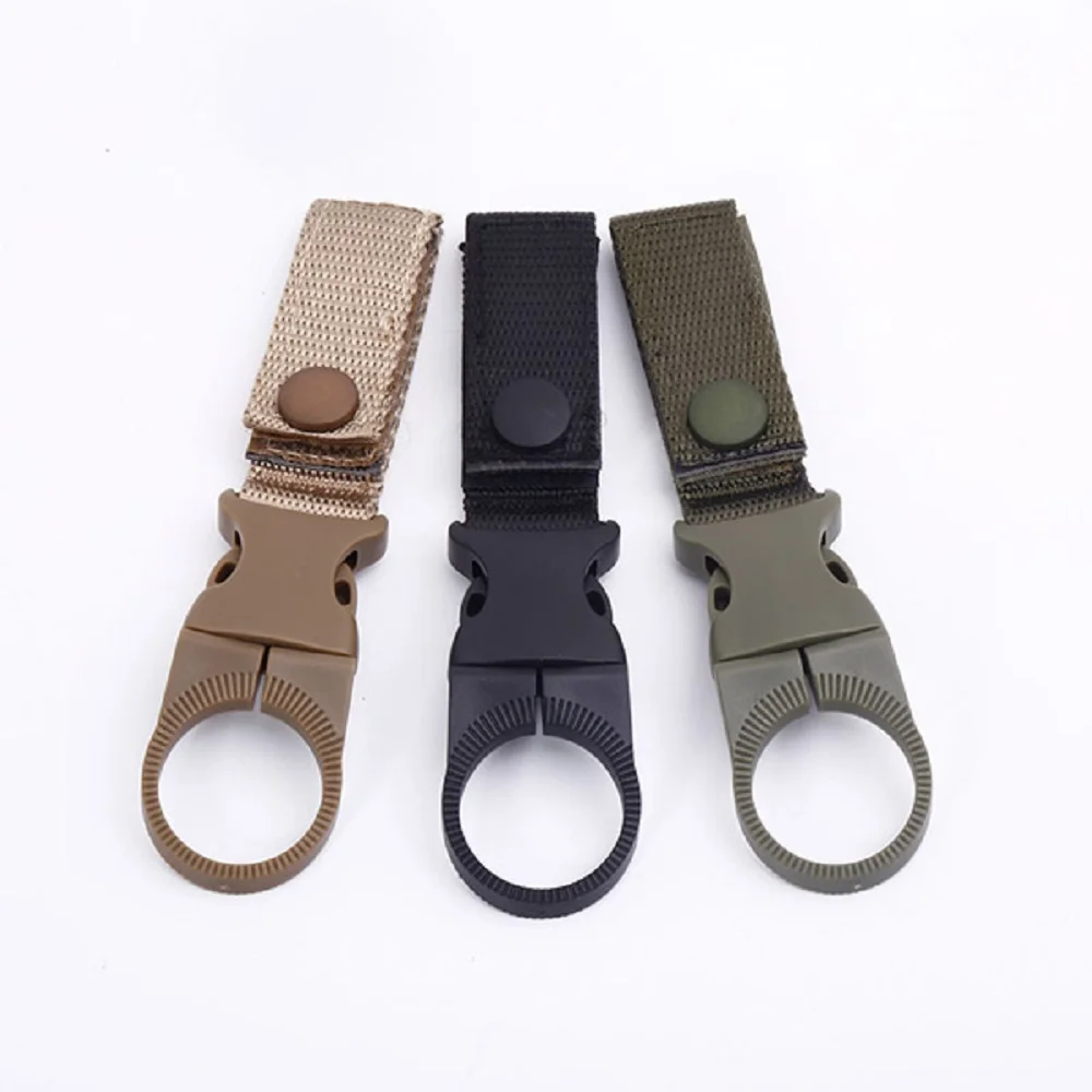 Tactical Water Bottle Holder Hanging Buckle Water Bottles Carrier Clip Belt Molle Backpack Drinks Holder Buckles