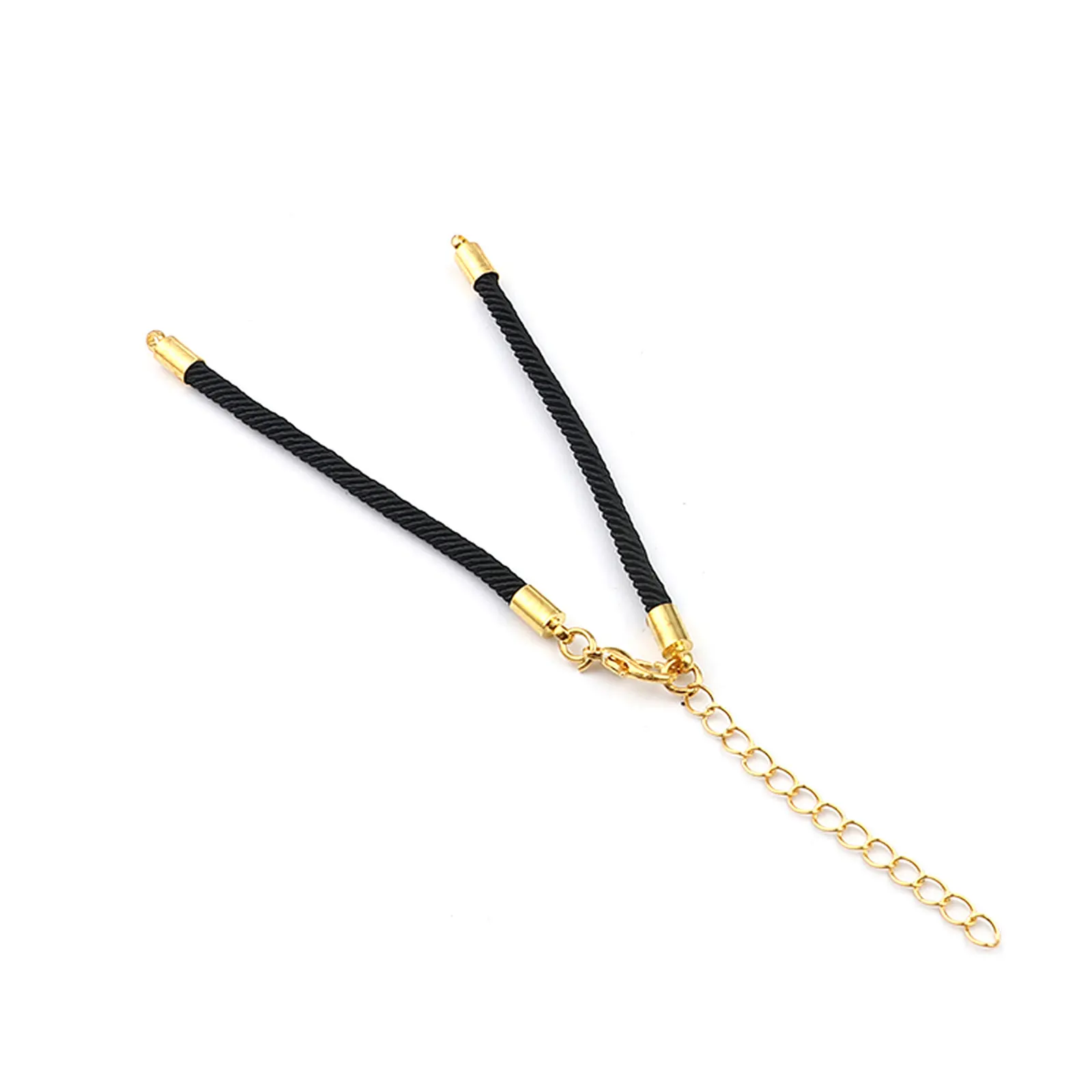 3/4MM Chain Bracelet Adjustable Polyamide Nylon Braiding Bracelets Connectors for Making DIY Charms Jewelry Wholesale