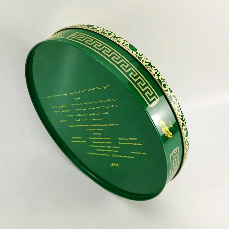Wholesale Custom Printed Food Grade Round Metal Gift Biscuit Cookie Cake Candy Tin Box With Window