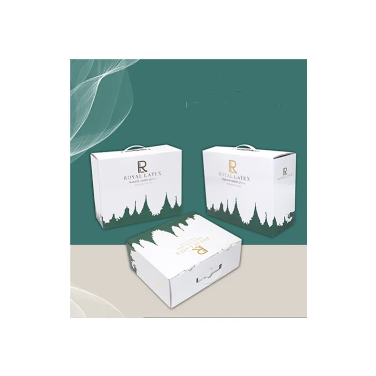 
Corrugated Kraft Boxes Custom Printed Paper Box Packaging with handle 