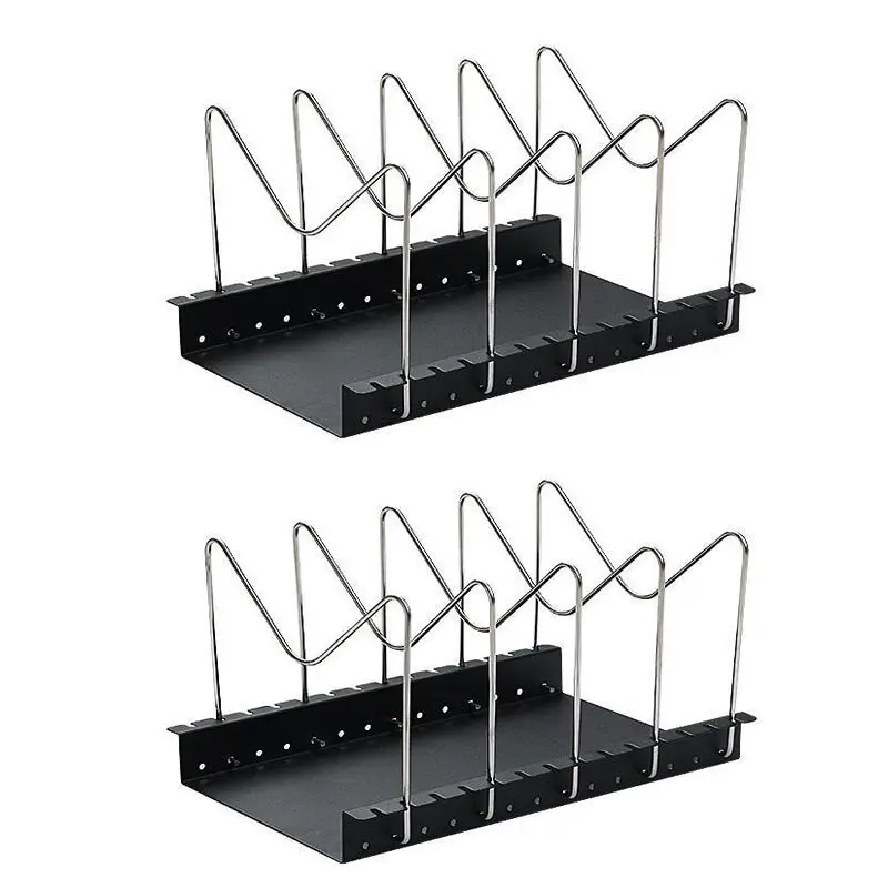 Nordic Tier Kitchen Household Multi-functional Metal Art Storage Rack Storage Organizer Pot Lid Rack