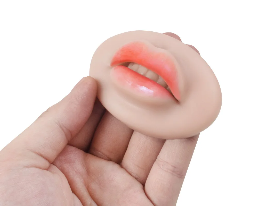 Realistic 3D Lip Open Mouth Practice Silicon Latex Skin Lips Permanent Makeup Tattoo Lip Practice Skin