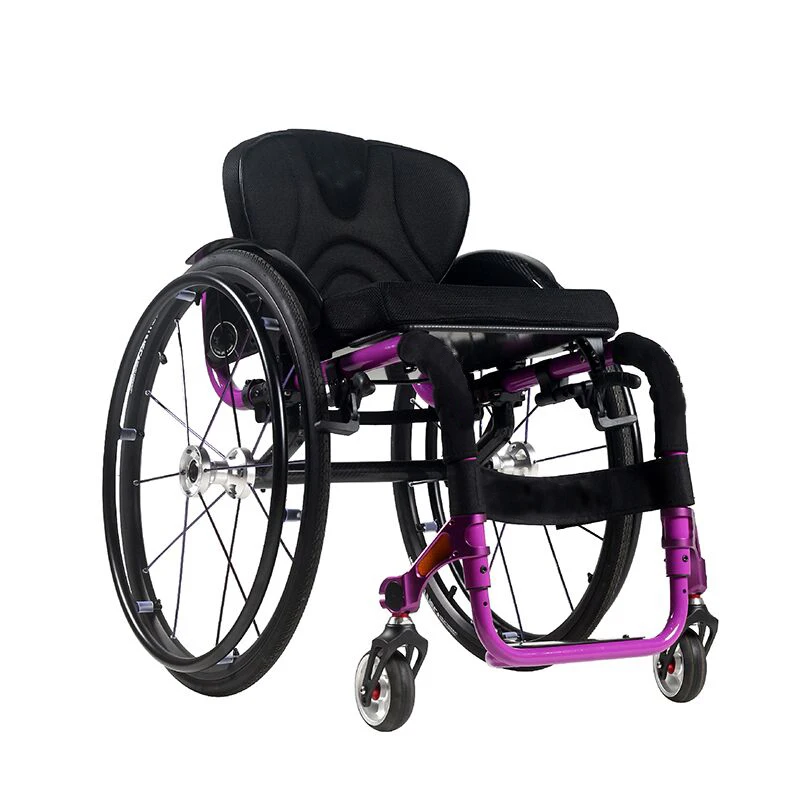 Sports wheelchair manual with seat and footrest
