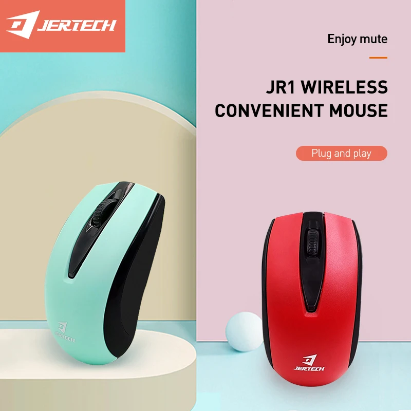 Jertech JR1 2022 New Oem Flat Hand Mac Wifi Portable Pc Office Silent Laptop Optical Ergonomic 2.4g Usb Wireless Mouse