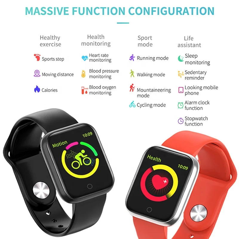 Rotating Menu IP67 BT Sport Tracker Sports Bracelet a1 f8 f10 Android Smart Watch