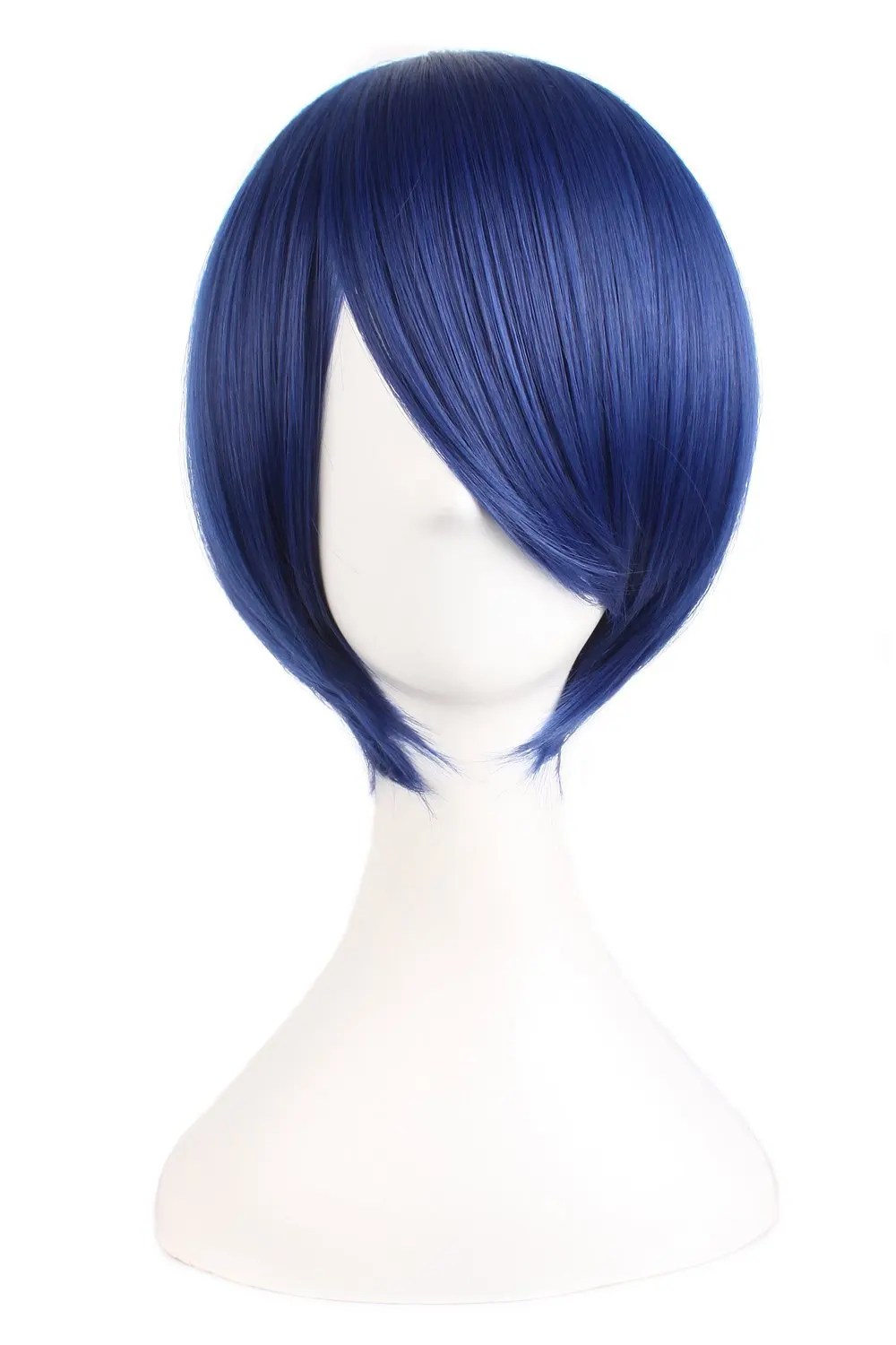 FUJIA 12 Inches\/30 cm Short Straight Cosplay Costume Wig Party Wig (Mixed Blue)