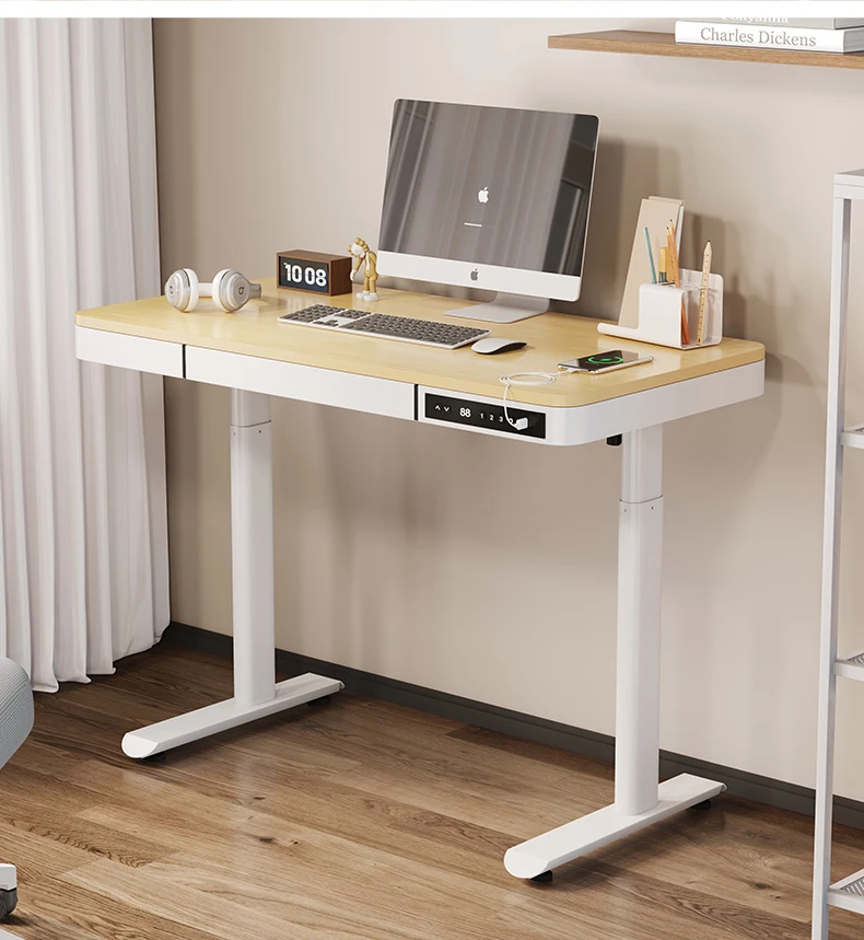 YZ Ergonomic Office Electric Height Adjustable Sit To Stand Standing Desk With Drawer  Standing Desk With USB Type-C