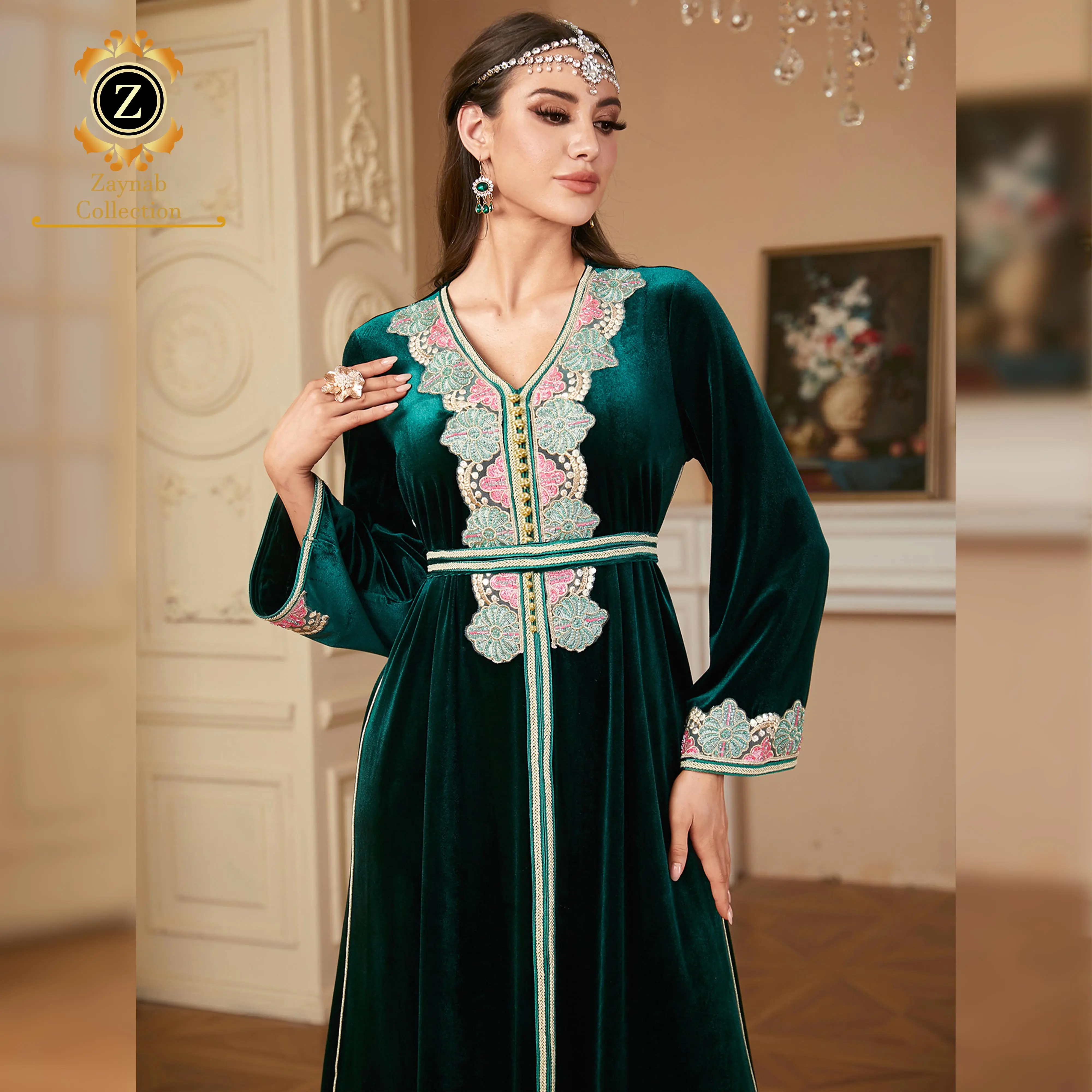 Zaynab Women Muslim Dress Manufacturers Abaya Collection Open Abaya Women  Dress Dubai New Ramadan Abaya
