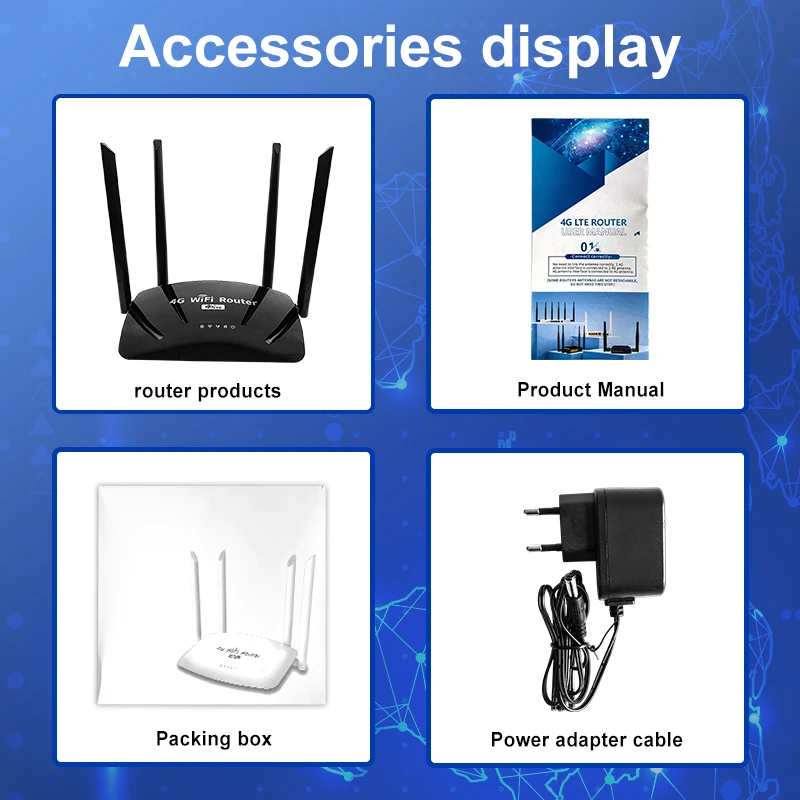 Home indoor scenario Openwrt firmware 2.4G wifi 4G router with SIM card slot