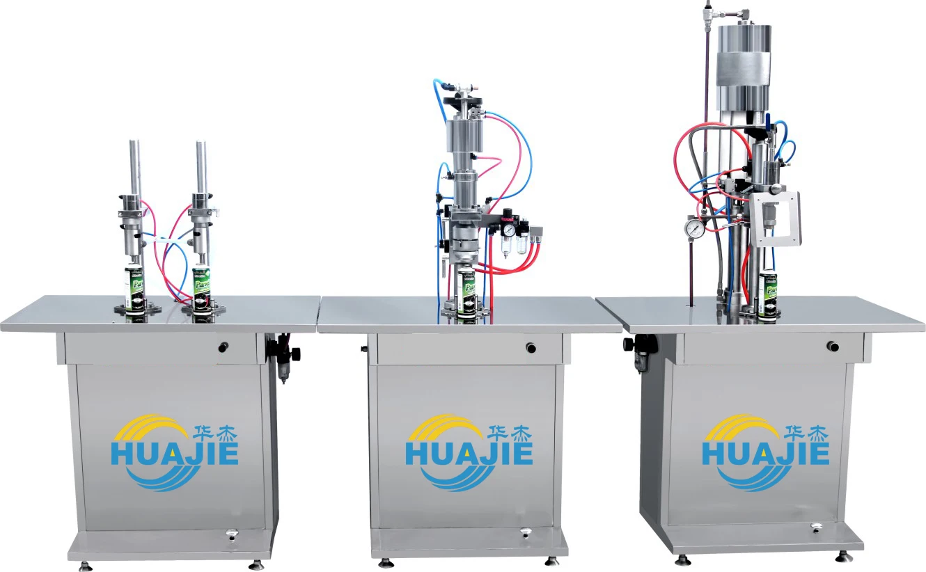HUAJIE  fragrance aerosol filling machine  perfume aerosol filling machine  body spray aerosol filling machine