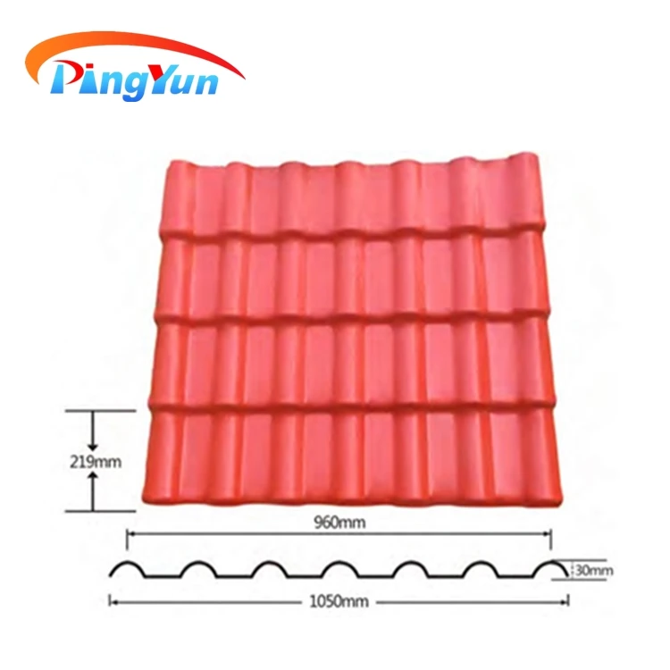 Heatproof spanish roof tile clay plastic roofing wave sheet for steel structure