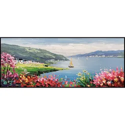 Factory Hot Sale Hand Painted Spring Wind Seascape Oil Painting Heavy Textured Canvas Wall Art Abstract Of Modern Wall Painting