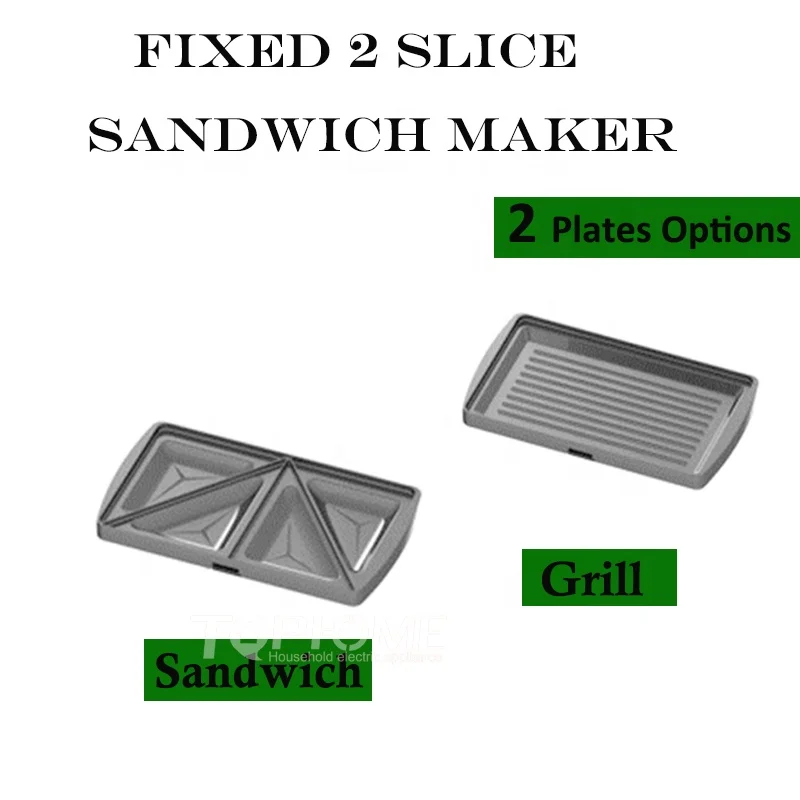 750 Вт фиксированная пластина, 2 ломтика, устройство для приготовления сэндвичей, гриль, тостер, устройство для сэндвичей