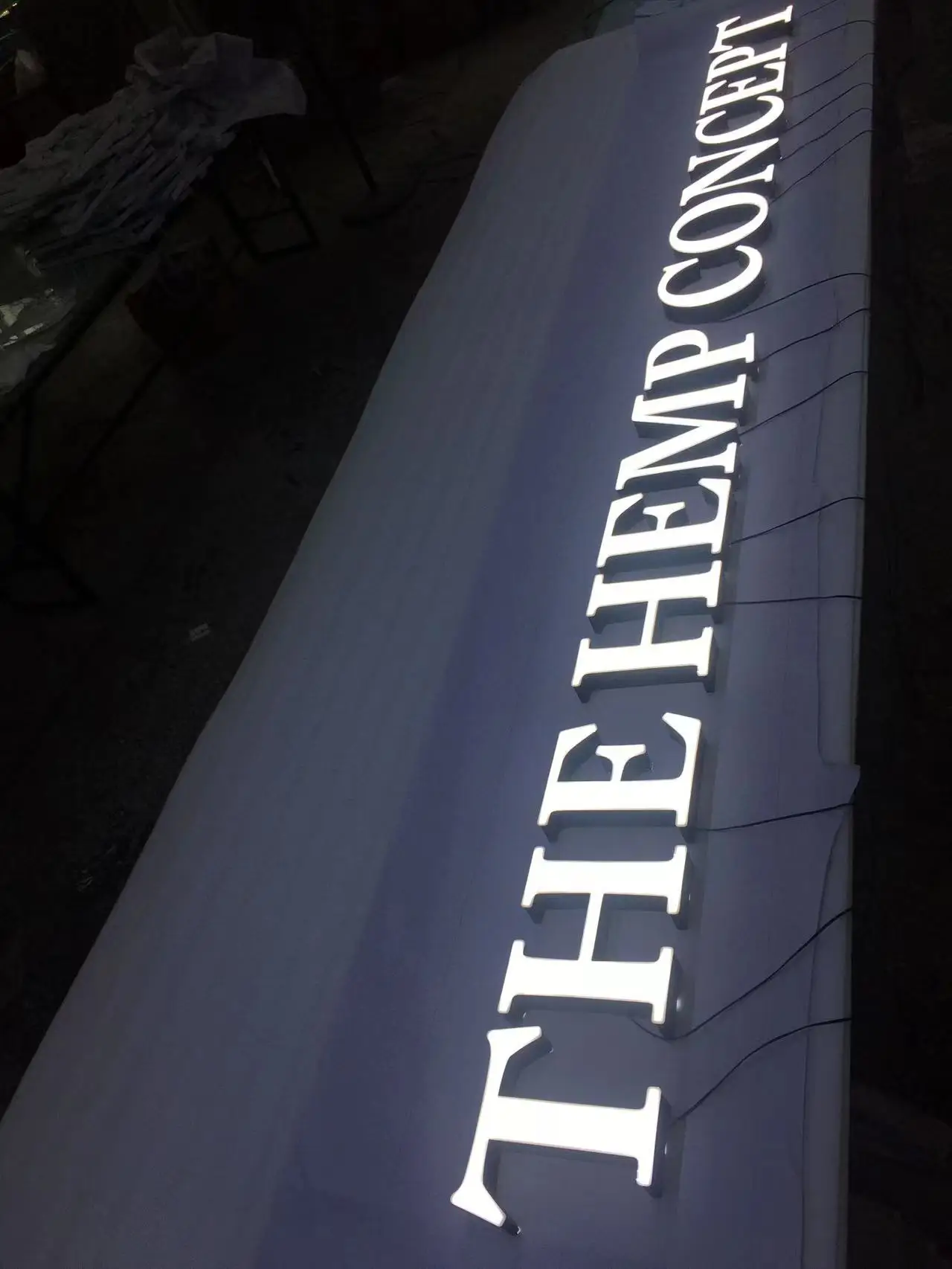 Outdoor 3D Led lighted box letters Pizza store name signs 3D acrylic store sign
