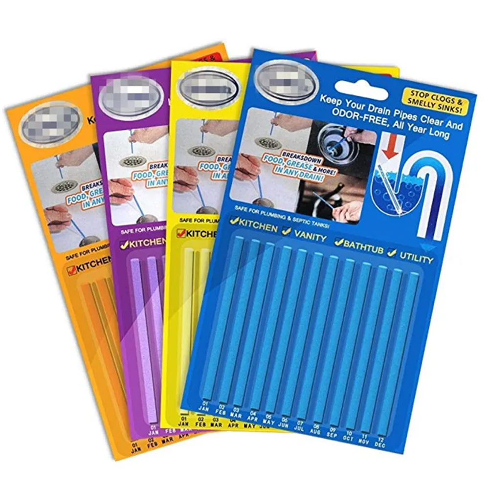 Kitchen Drain Opener cleaner Sticks Deodorizer Garbage Disposal Deodorizer Unscented Toilet Cleaning Sticks